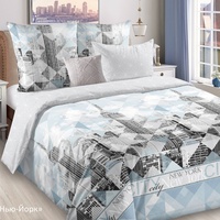 Постельное белье Valtery BR-57, Нью-Йорк, Бязь, Евростандарт