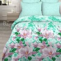 Постельное белье "Василиса" Цветущая магнолия Бязь (Евро)