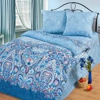 Постельное белье "АртПостель" Индиго Бязь (Дуэт (Семейный)