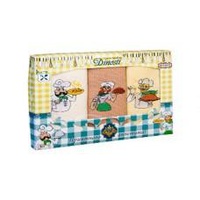 Набор вафельных полотенец "Дино-текс" Повар (50*60-3шт.)