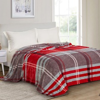 Плед велсофт Valtery Шотландская клетка, 200*220