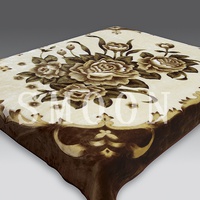 Плед "Орленок" Медальон бежевый акрил (200*240 см.)