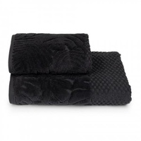 Полотенце махровое "Cleanelly" Tropical mood графитовое (70*130см.)