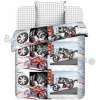Постельное белье "Василек" Детский Мотокросс Бязь (1,5-спальный)