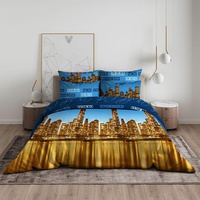 Постельное белье "Василиса" Ночной город 2 Бязь (Дуэт (Семейный)