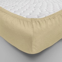 Простынь на резинке "Люксония" цвет Бежевый Трикотаж (120*200см.)