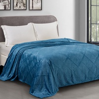 Плед велсофт Valtery Бирюза, 200*220