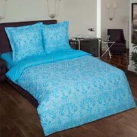 Постельное белье "АртПостель" Грация лагуна Поплин (Дуэт (Семейный))