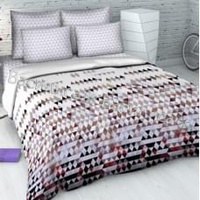 Постельное белье "Василиса" Калейдоскоп 1 Бязь (Дуэт (Семейный))