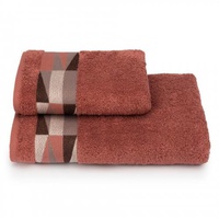 Полотенце махровое "Cleanelly" Triangoli розовое (70*130см.)