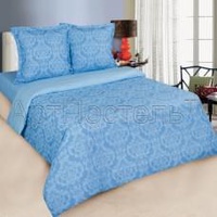 Постельное белье "АртПостель" Византия голубой Поплин (2-спальный, европростыня)