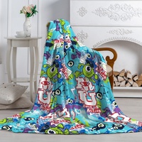 Плед флисовый "Протекс" Павлинка Корпорация монстров (100*150см.)