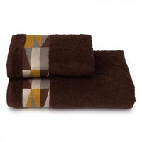 Полотенце махровое "Cleanelly" Triangoli коричневое (50*90см.)