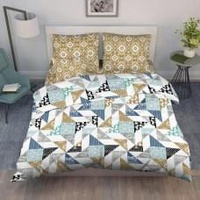 Постельное белье "Василиса" Лоскутная мозаика Бязь (2-спальный)