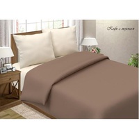 Наволочки поплиновые "Люксония" на молнии цвет мокко (50*70см.-2шт.)