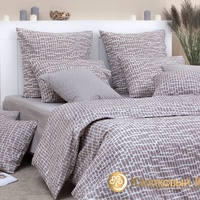 Постельное белье "Хлопковый Край" Иттан кофе Бязь-люкс (Дуэт (Семейный)