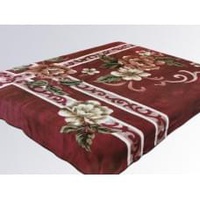 Плед "Орленок" Роза в квадрате бордовый акрил (200*240 см.)