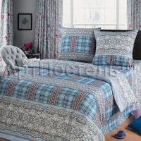 Постельное белье "АртПостель" Венецианские кружева (синий) Бязь (Дуэт (Семейный)