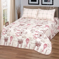 Покрывало "АртПостель" стеганое Прогулка по Парижу Поплин (150*215см.)