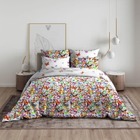 Постельное белье "Василиса" Вихрь бабочек белый Бязь (Дуэт (Семейный)