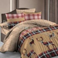 Постельное белье "Василиса" Лесничий домик Шотландия Бязь (1,5-спальный)