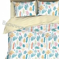 Постельное белье "Василиса" Подводный мир Карибы Бязь (Евро)