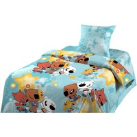 Постельное белье "Павлинка" Детский МиМиМишки цвет голубой NEW Бязь (1,5-спальный)