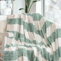 Плед флисовый "АртПостель" Квадро цвет мята (220*200см.)