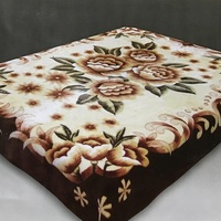 Плед "Орленок" Праздник из роз коричневый акрил (150*200см.)