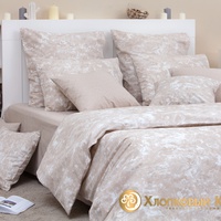 Постельное белье "Хлопковый Край" Эйрик беж Бязь-люкс (Евро)