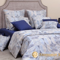 Постельное белье "Хлопковый Край" Тайра сапфир Сатин (2-спальный)