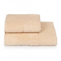 Полотенце махровое "Cleanelly" Tropical mood ванильное (70*130см.)