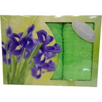 Комплект махровых полотенец "Cleanelly" Plait цвет салатовый (50*90-1шт., 70*130-1шт.)