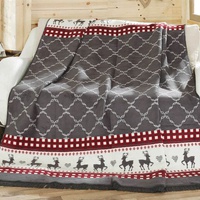 Плед хлопковый Вальтери NY-002 цвет Серый, 150*200