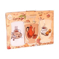 Набор вафельных полотенец "Дино-текс" Нежный кофе (50*60-3шт.)