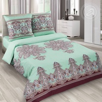 Постельное белье "АртПостель" Турецкие мотивы бирюзовый Поплин (Евро)