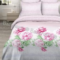 Постельное белье "Василиса" Пионовый бархат Бязь (2-спальный)