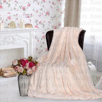 Плед "КомфортТекс" длинный ворс Premium цвет кремовый (220*240см.)