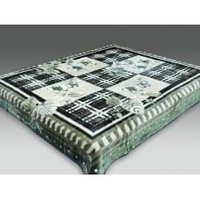 Плед "Орленок" Решетка зеленый акрил (200*240 см.)