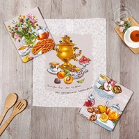 Комплект кухонных полотенец АртПостель Дружеское чаепитие 45*60-3шт.