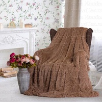 Плед "КомфортТекс" длинный ворс Premium цвет мокко (220*240см.)