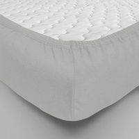 Простынь на резинке "Люксония" цвет Светло-серый Трикотаж (120*200см.)