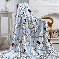 Плед флисовый "Протекс" Павлинка 101 Далматинец голубой (100*150см.)